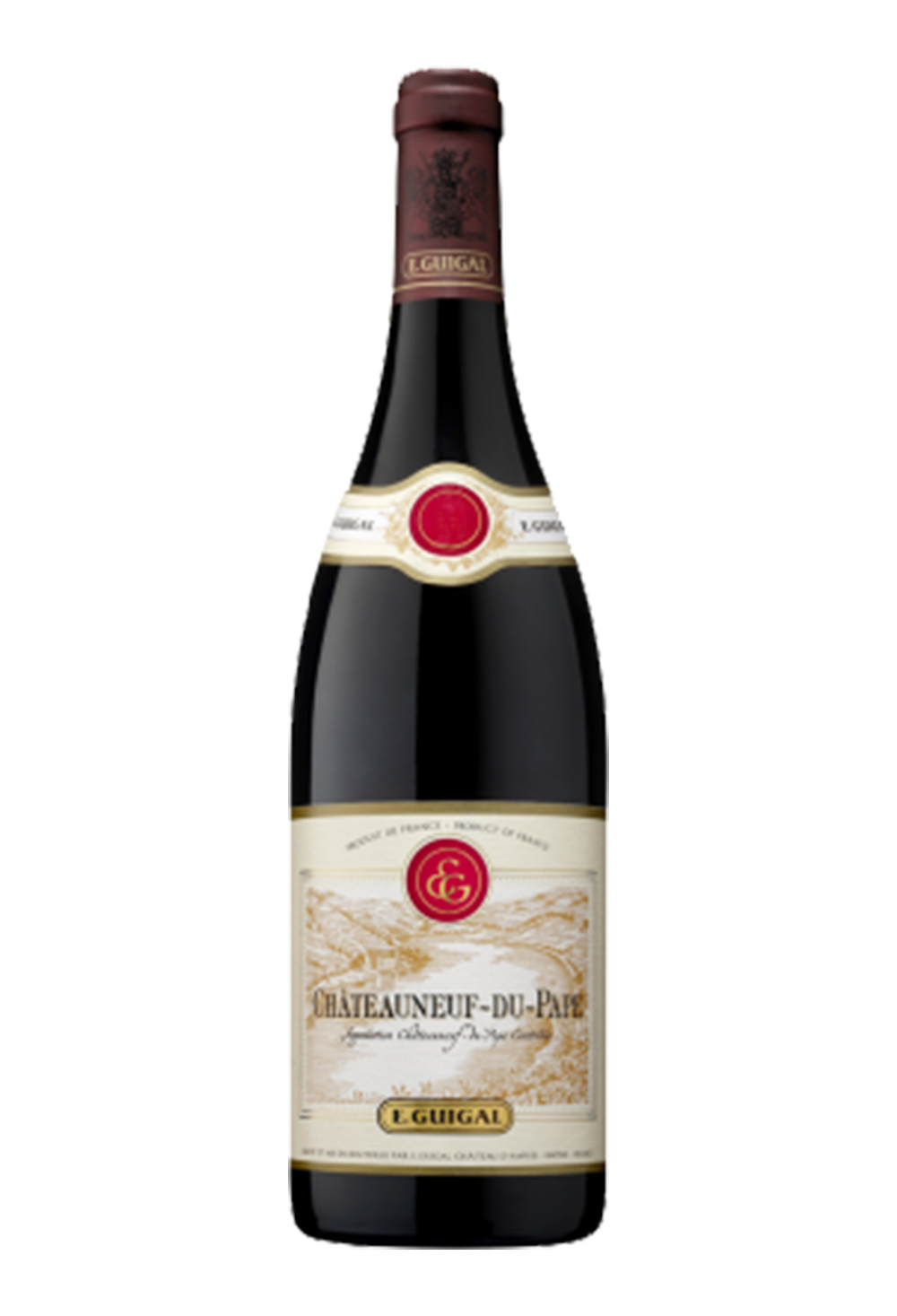 Vin du Rhône Châteauneuf du Pape rouge millésime 2014 du Domaine Guigal. 