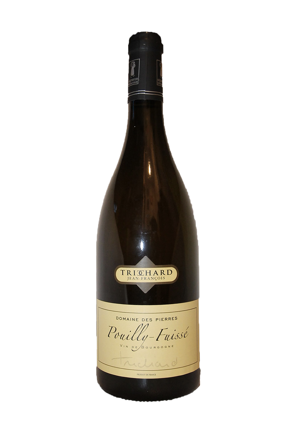 Vin de Bourgogne Pouilly Fuissé rouge millésime 2019 du domaine Trichard.