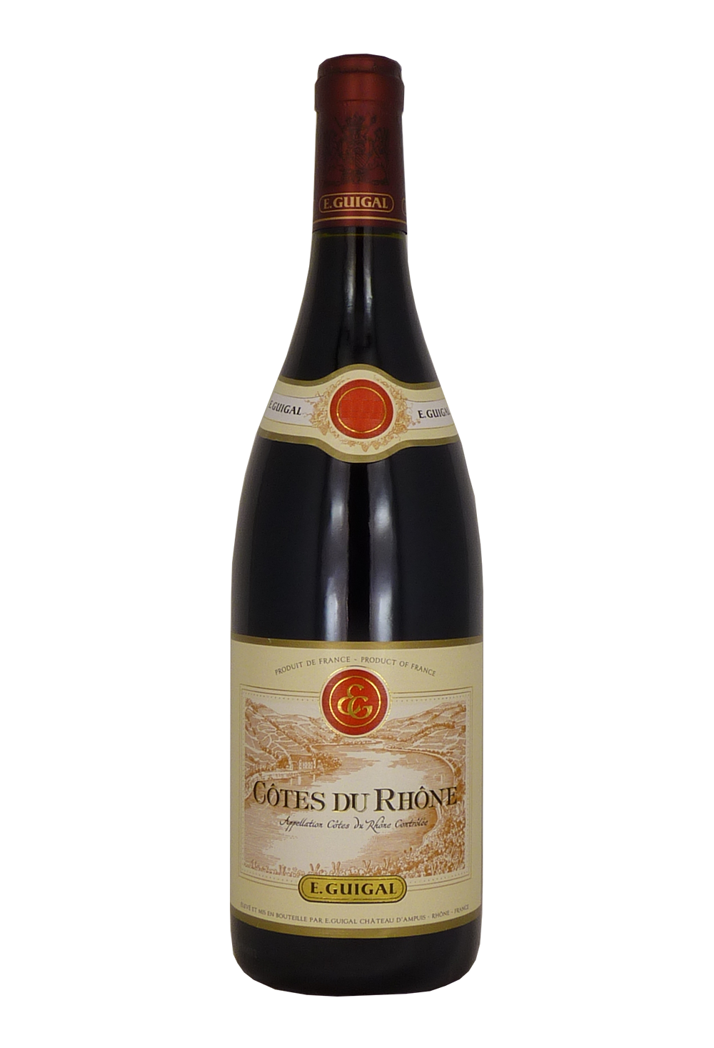 Vin du Rhône Côtes du Rhône rouge millésime 2017 du domaine Guigal.