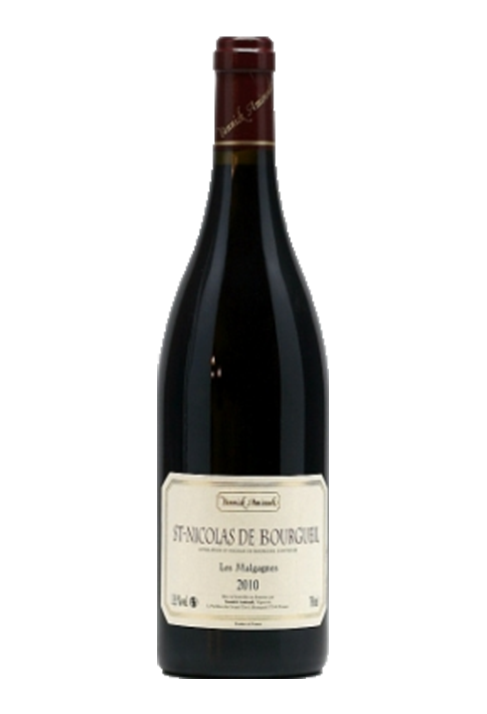 Vin rouge de Loire Saint Nicolas de Bourgueil les Malgagnes millésime 2016 du domaine Yannick