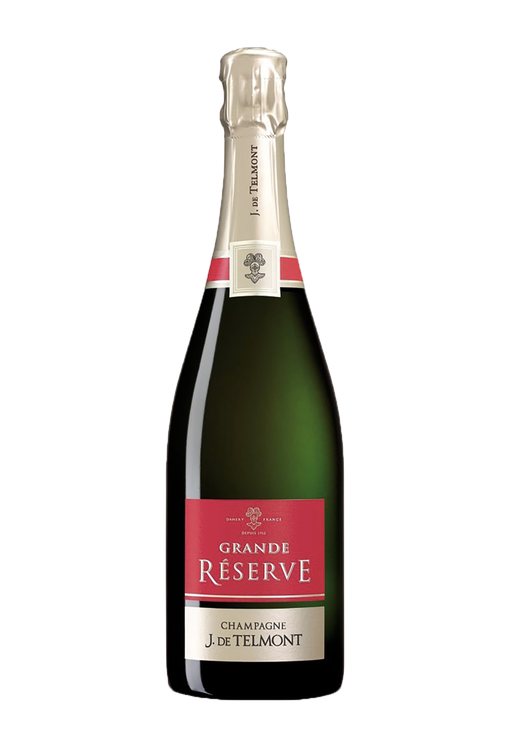 Vin de Champagne Brut Grande Réserve blanc du Domaine J. de Telmont.